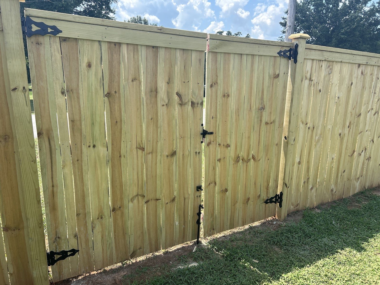 Wood double gate